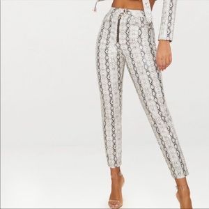 Snake print pants